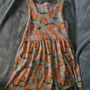 H&M Vibrant Orange and Green Dress